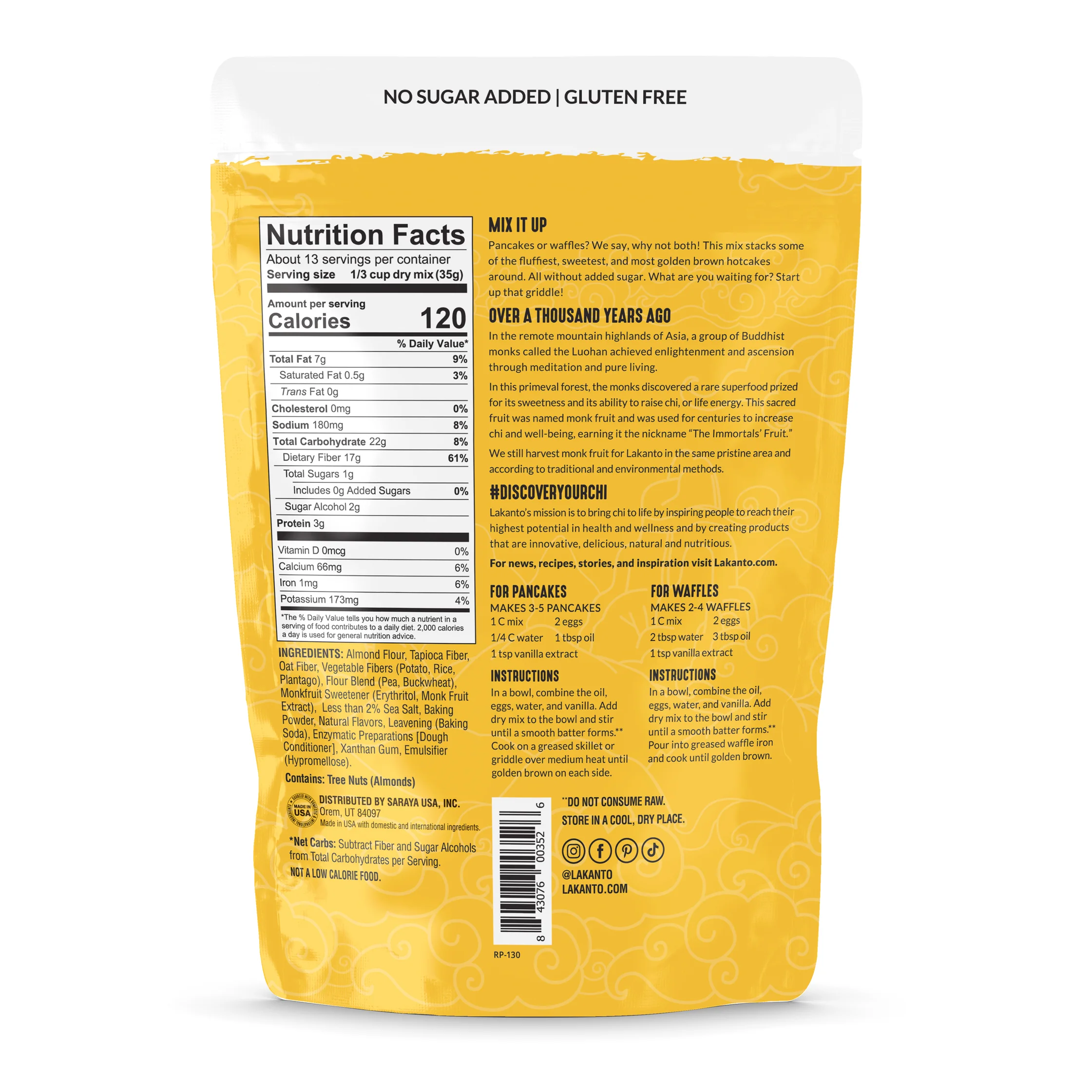 Pancake & Wafflemix 1lb, Lakanto - Image 2