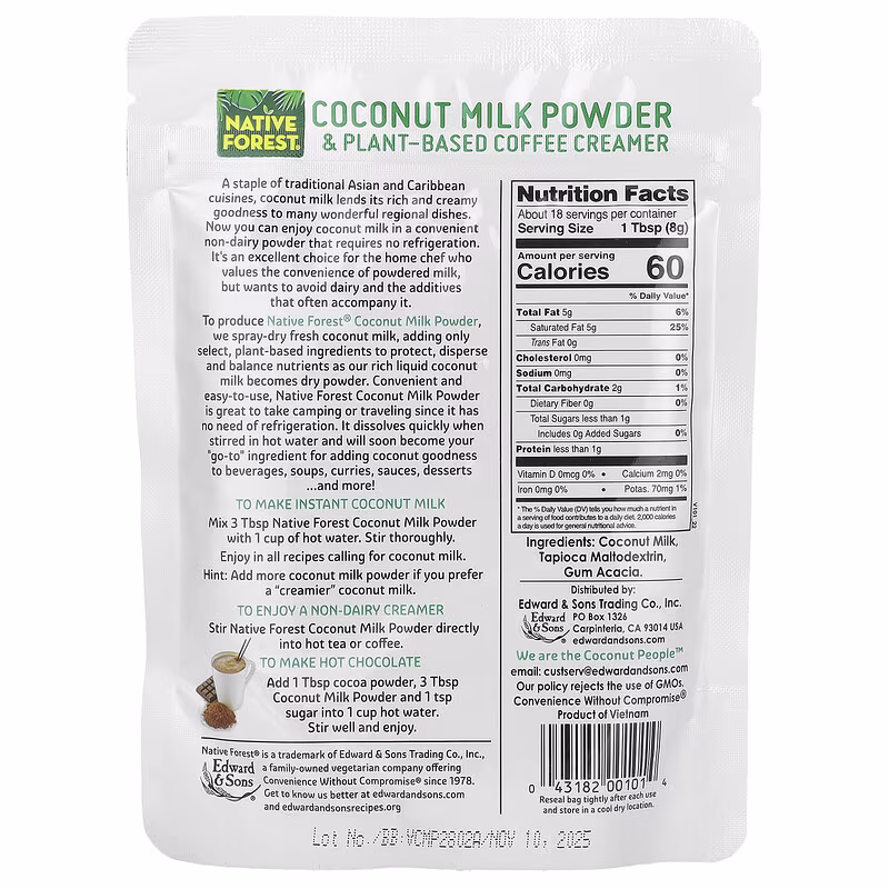 Coconut Milk Powder 150g, E&S - Image 2
