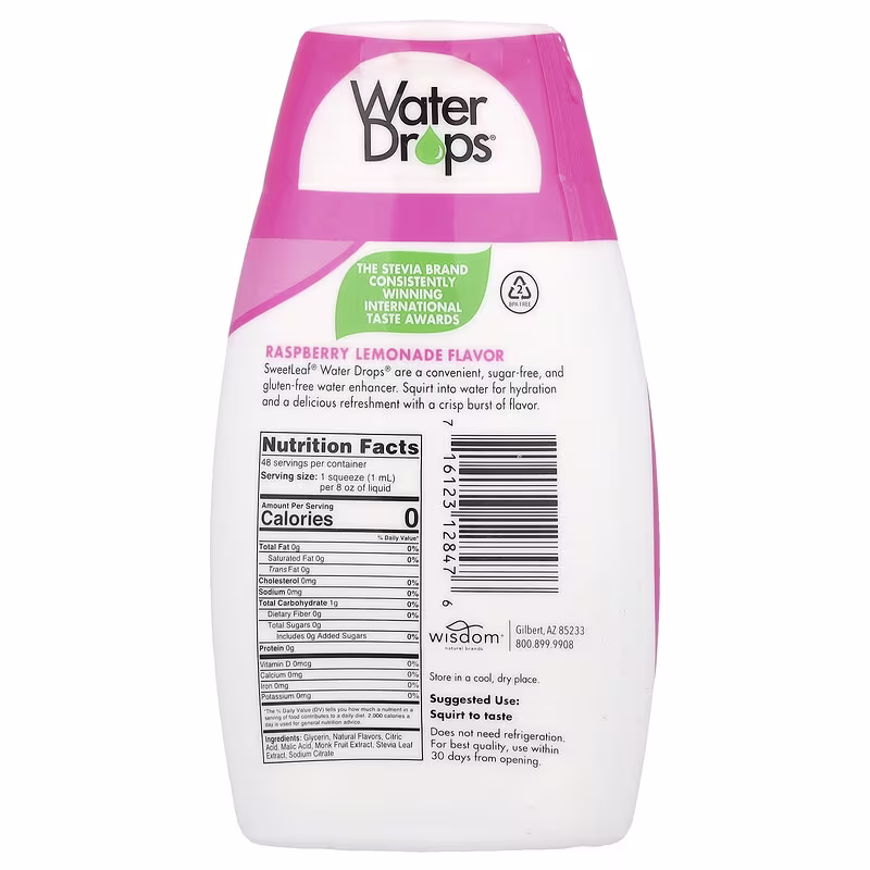 Water Drops Raspberry Lemonade 48ml - Image 2