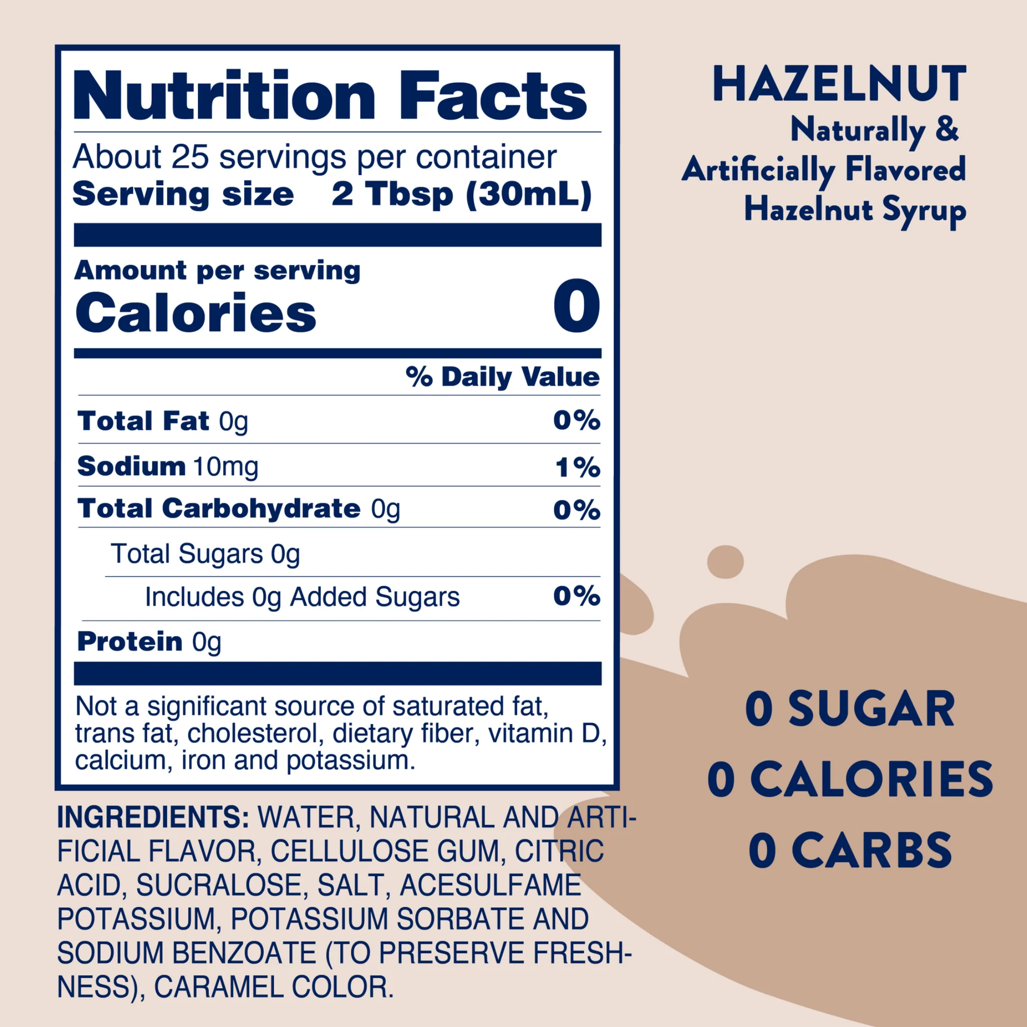 Skinny Syrup - Hazelnut - Image 2