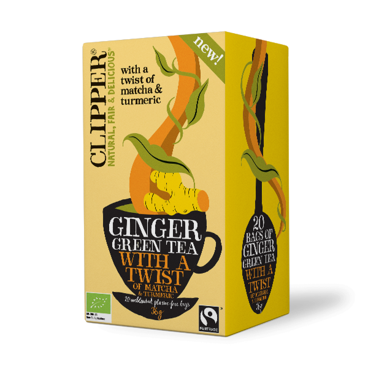 Clipper Tea, Ginger Matcha Turmeric Green Tea