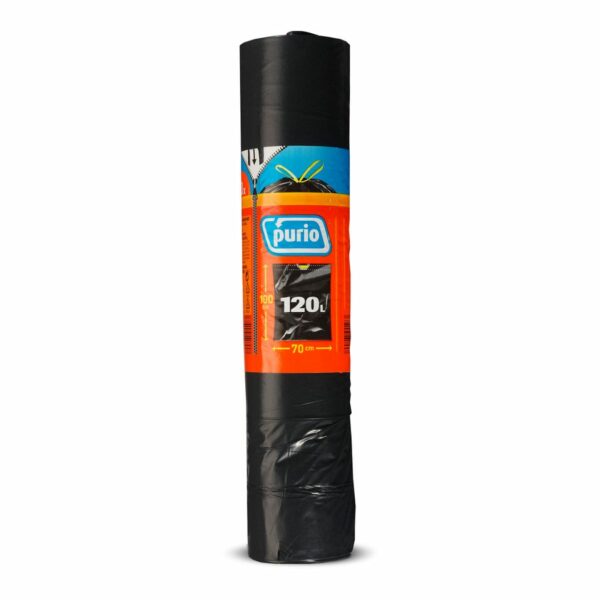 Bin bags with drawstring 120L, 10pcs