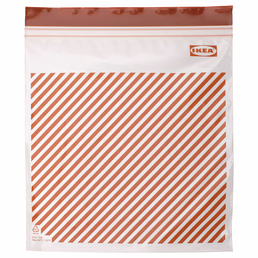 Resealable bag 2.5l, 25 pcs (LARGE)