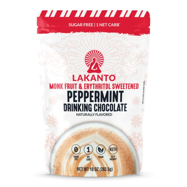 Peppermint Drinking Chocolate 10 OZ, Lakanto