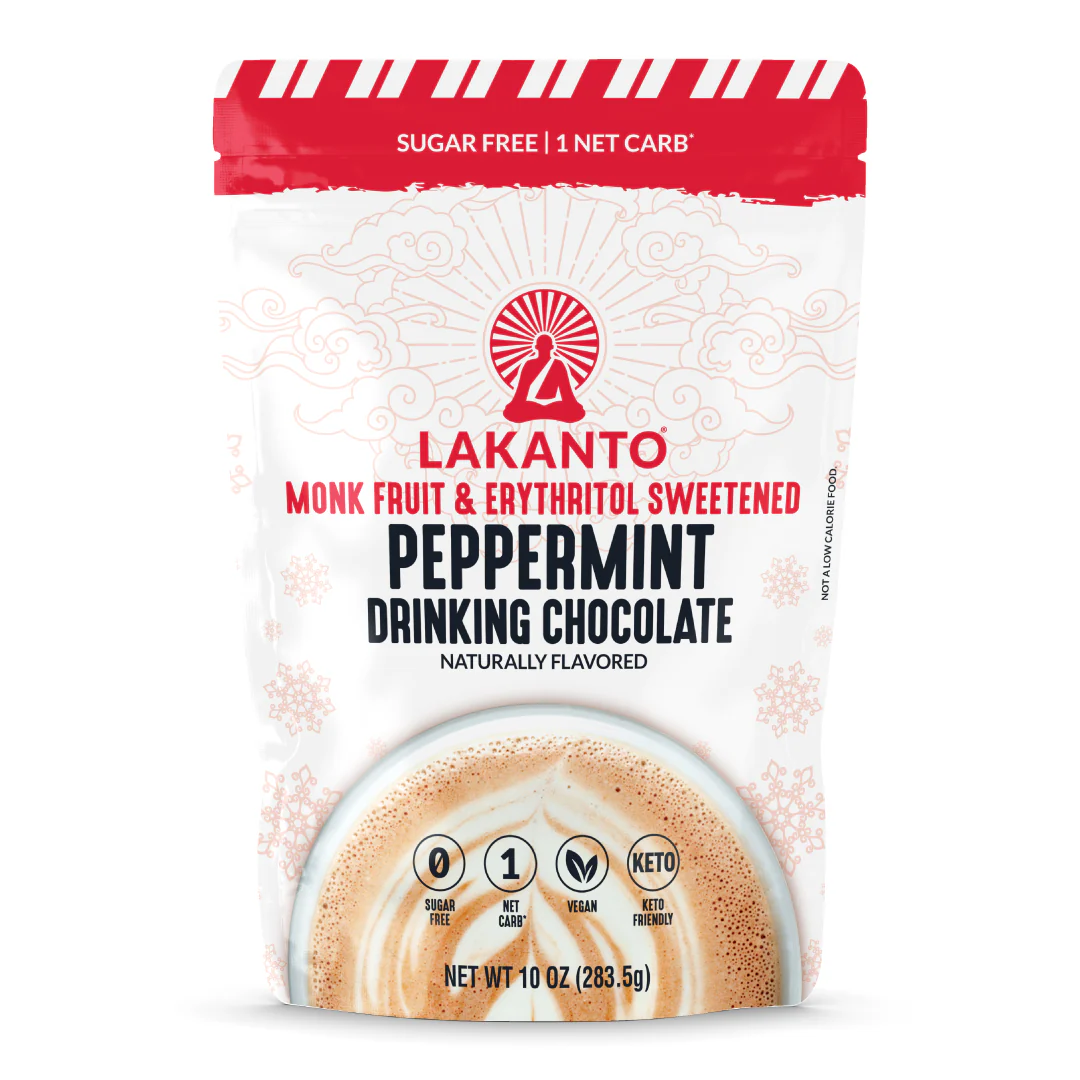 Peppermint Drinking Chocolate 10 OZ, Lakanto