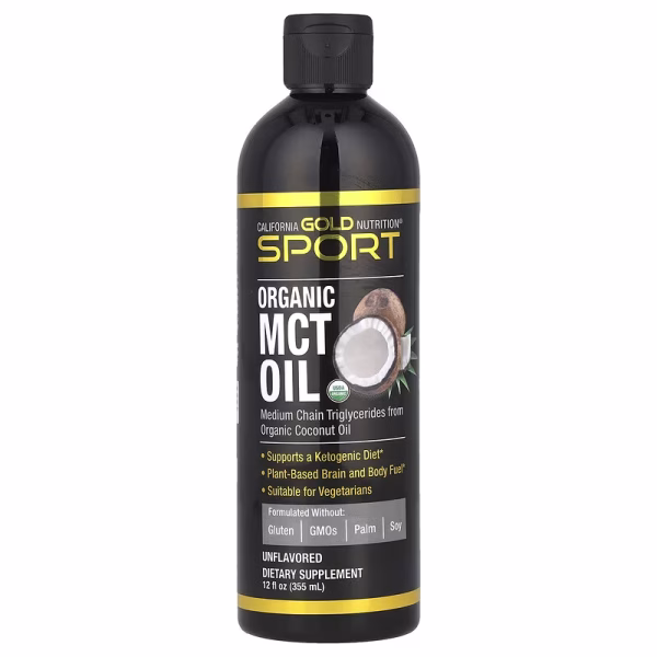 MCT Oil, Orcanic Unflavored, 12 fl oz (355 ml),California Gold