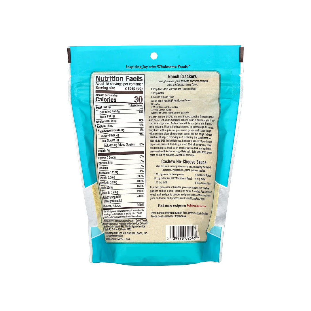 Large Flake Nutritional Yeast, Gluten Free, 142g, Bob's Red Mill - Image 2