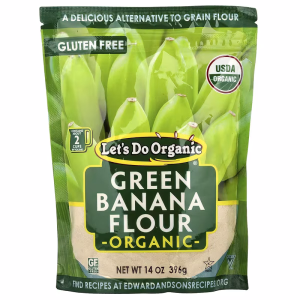 Organic Green Banana Flour, 14 oz (396 g), Let's Do Organic